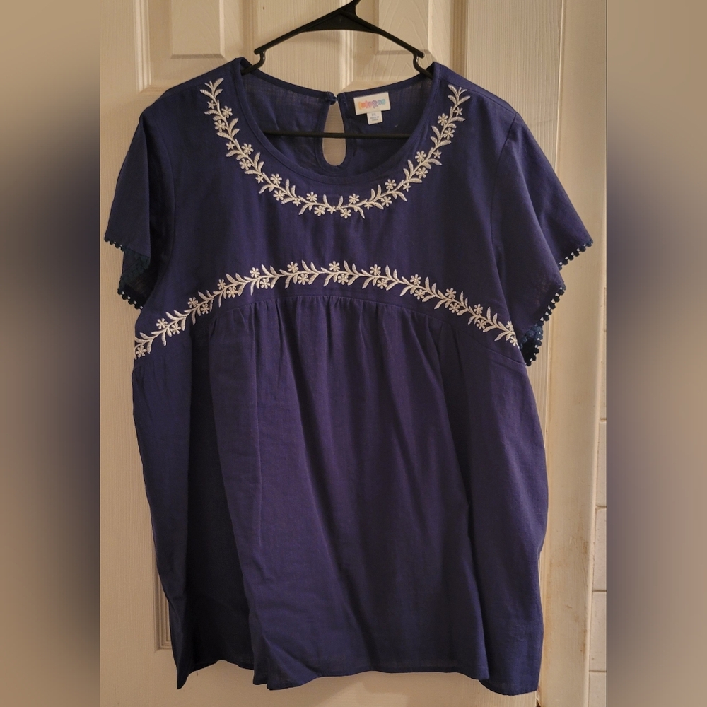 LuLaRoe Paisley Peasant Blouse XL